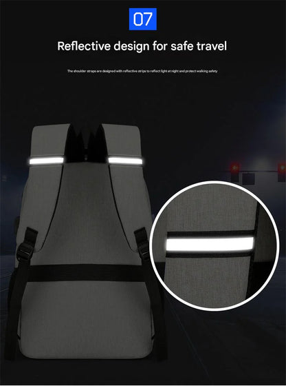 gray fanlosn waterproof insulated laptop backpack,custom,back 02
