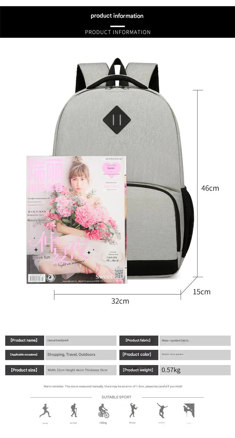 gray fanlosn waterproof insulated laptop backpack,custom,dimensions