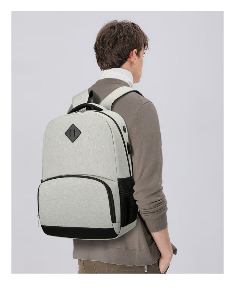 gray fanlosn waterproof insulated laptop backpack,custom,model display