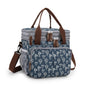 cactus print oxford insulated lunch bag,women,side