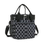 geometry print oxford insulated lunch bag,women,front