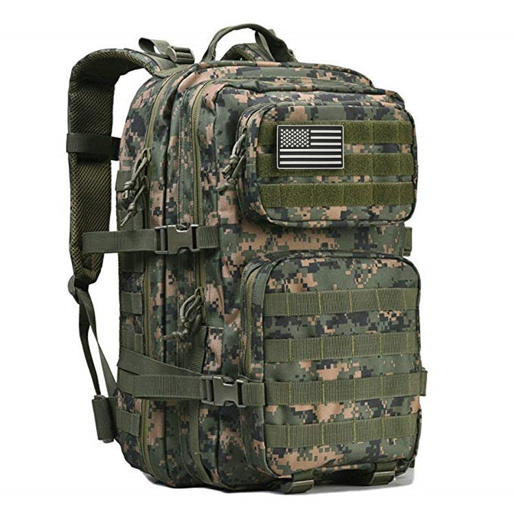 jungle digital military tactical backpack with multiple zippered compartments