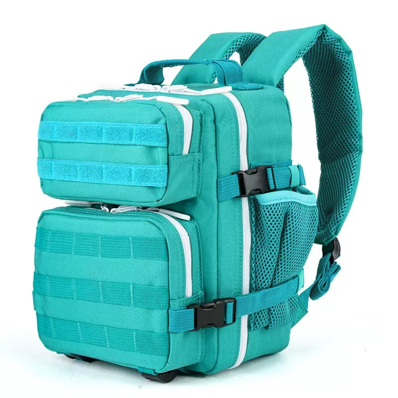 lake blue mini sports backpack for gym travel camping and outdoor activities