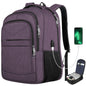 purple fanlosn large usb laptop backpack,custom,side