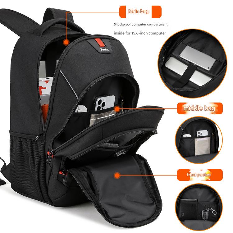 laptop backpack with multiple compartments and 15.6 inch laptop sleeve