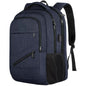 navy blue fanlosn 180° opening usb laptop backpack,custom,side