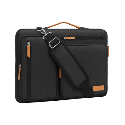 black polyester laptop briefcase bag​,unisex,front
