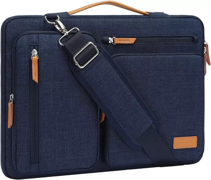 dark blue polyester laptop briefcase bag​,unisex,front
