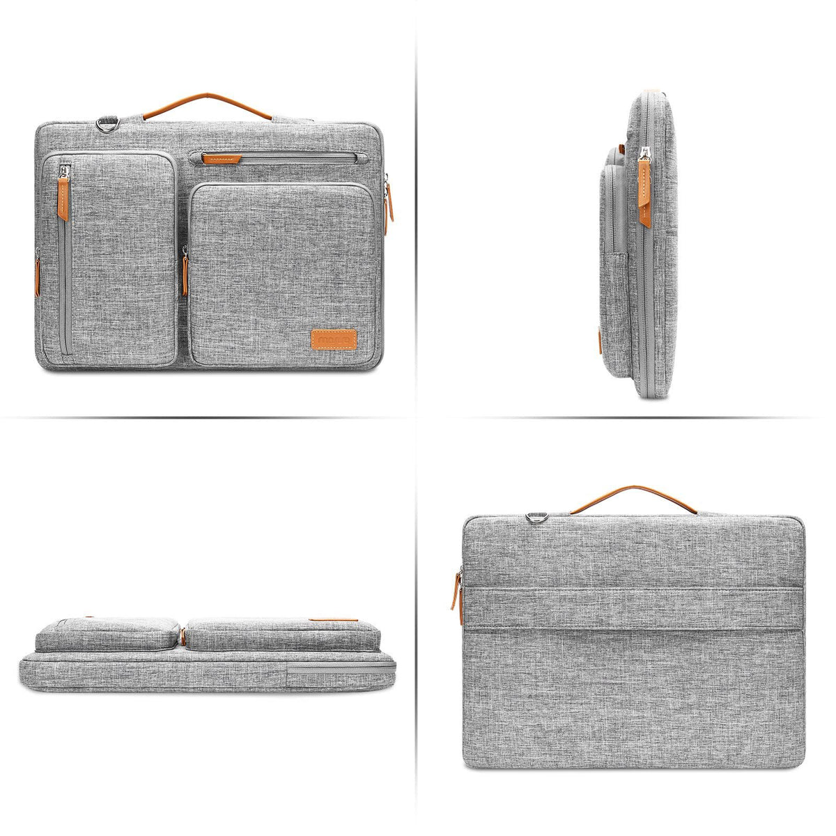 gray polyester laptop briefcase bag​,unisex,display