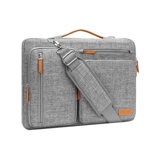 gray polyester laptop briefcase bag​,unisex,front