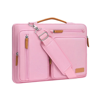 pink polyester laptop briefcase bag​,unisex,front
