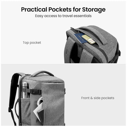 large capacity backpack with practical pockets for organized travel storage