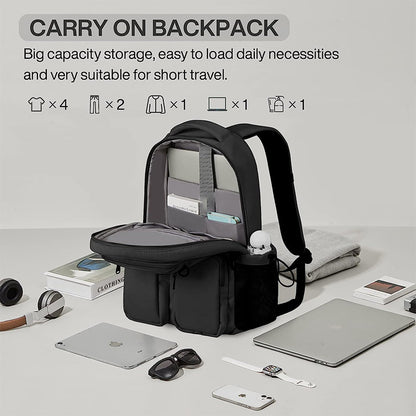 large capacity carry on laptop backpack with travel storage compartment