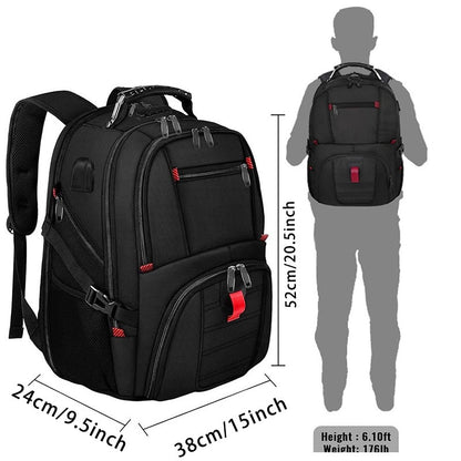 large capacity laptop backpack with 38x24x52cm size for business travel