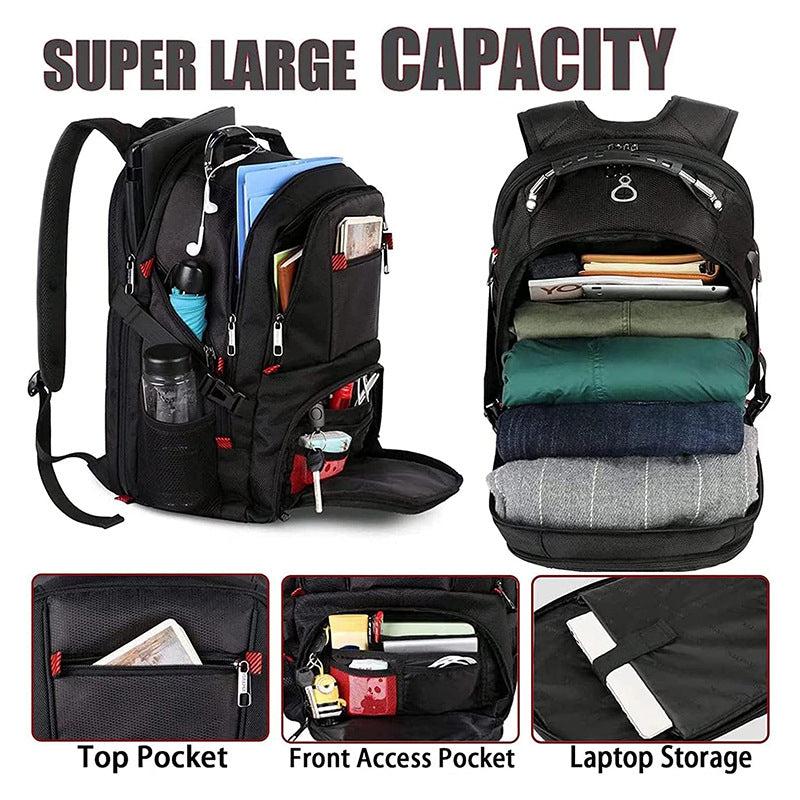 large capacity laptop backpack with multiple storage compartments