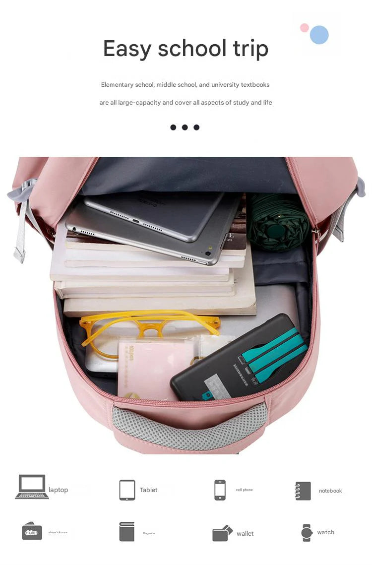 large capacity student backpack with laptop tablet and book storage
