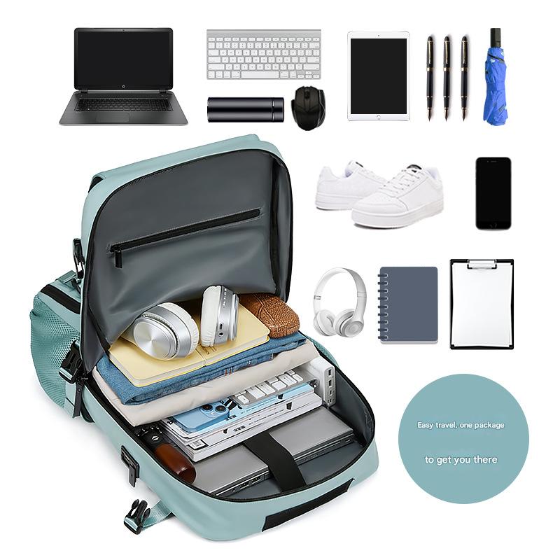large capacity travel backpack organizer with laptop and accessory storage