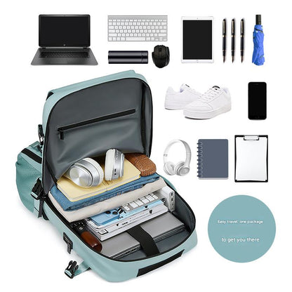 large capacity travel backpack organizer with laptop and accessory storage