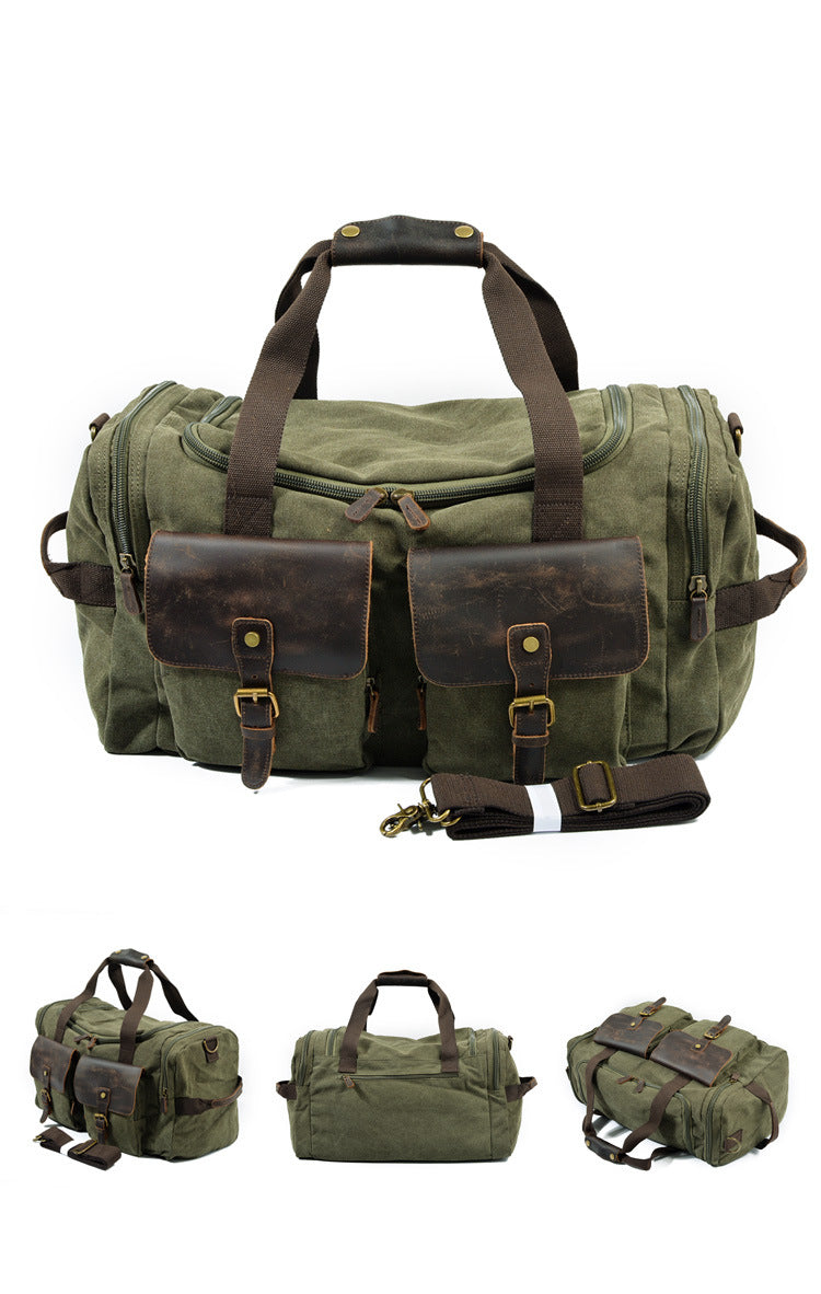 army green canvas large duffel bag,custom,display