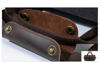 dark gray canvas large duffel bag,custom,detail 03