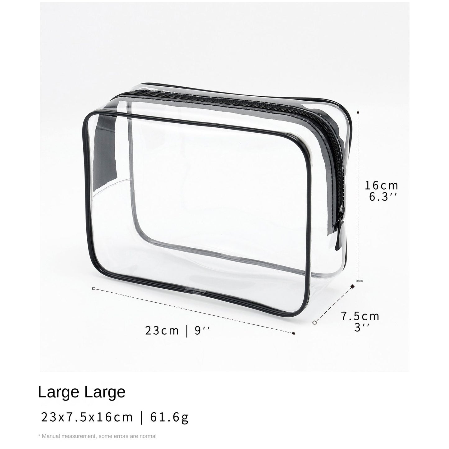 large large clear cosmetic bag for travel toiletries and cosmetics