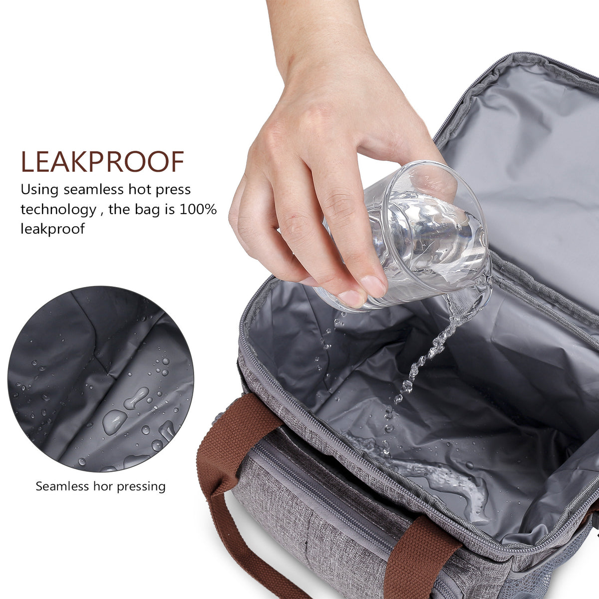 leakproof PEVA insulated cooler bag lining with seamless hot pressed construction for food and drink storage