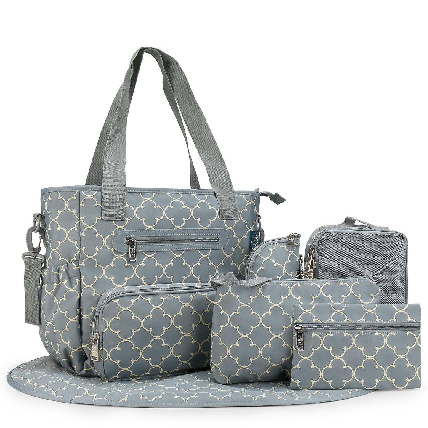 Light Blue diaper bag tote set