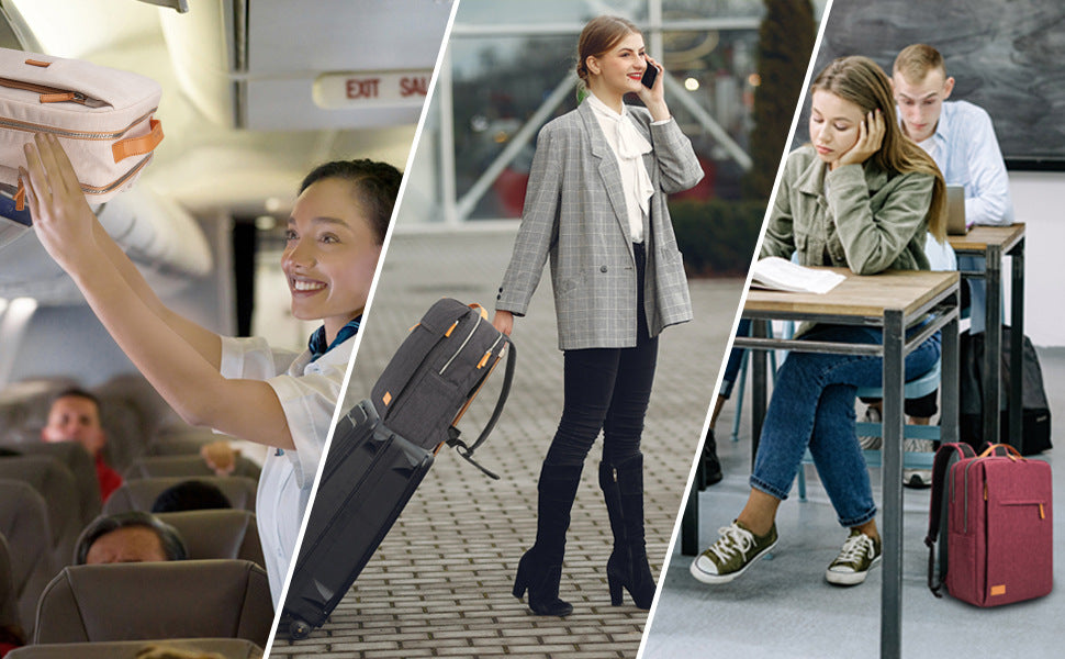 light brown casual business laptop backpack for women daily commute lifestyle