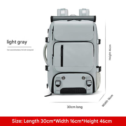 light gray laptop business backpack for office and travel