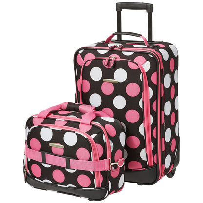 black pink dots oxford waterproof fanlosn luggage set,custom,front