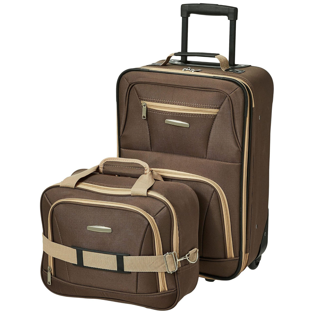 brown oxford waterproof fanlosn luggage set,custom,front