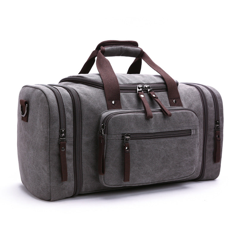 gray canvas luggage travel bags,men,front