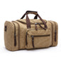 khaki canvas luggage travel bags,men,front