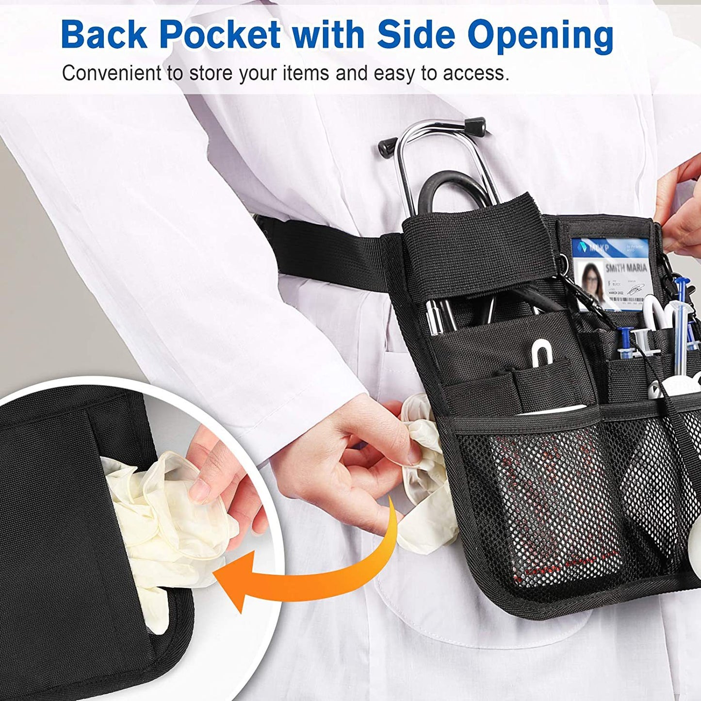black rfid medical waist bag,custom,lifestyle