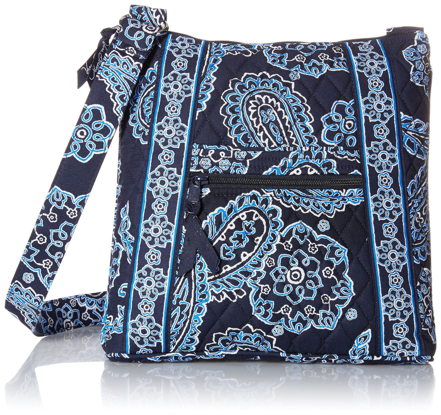 dark blue cotton messenger bag,women,front