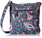 gray blue cotton messenger bag,women,front
