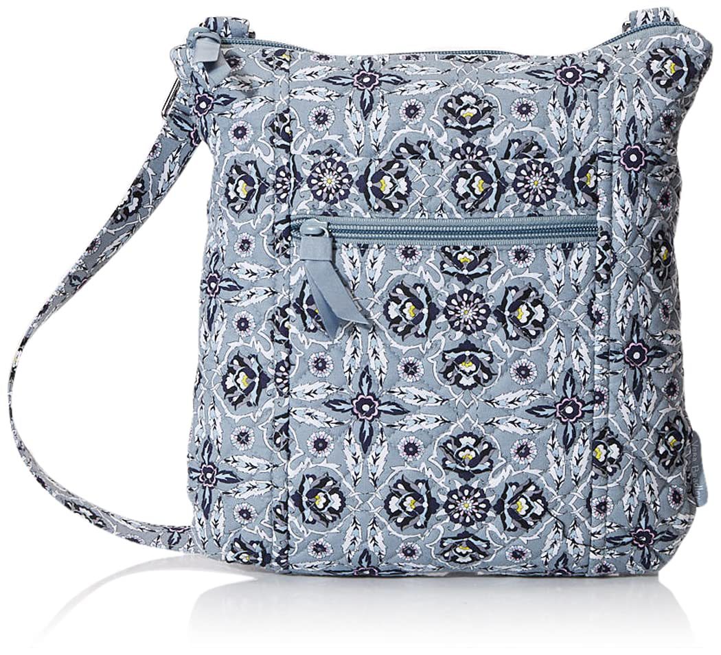 gray cotton messenger bag,women,front