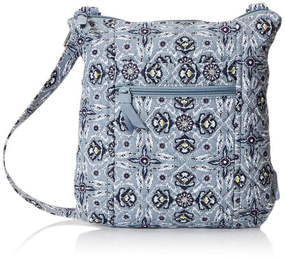 gray cotton messenger bag,women,front