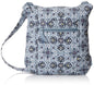gray cotton messenger bag,women,front