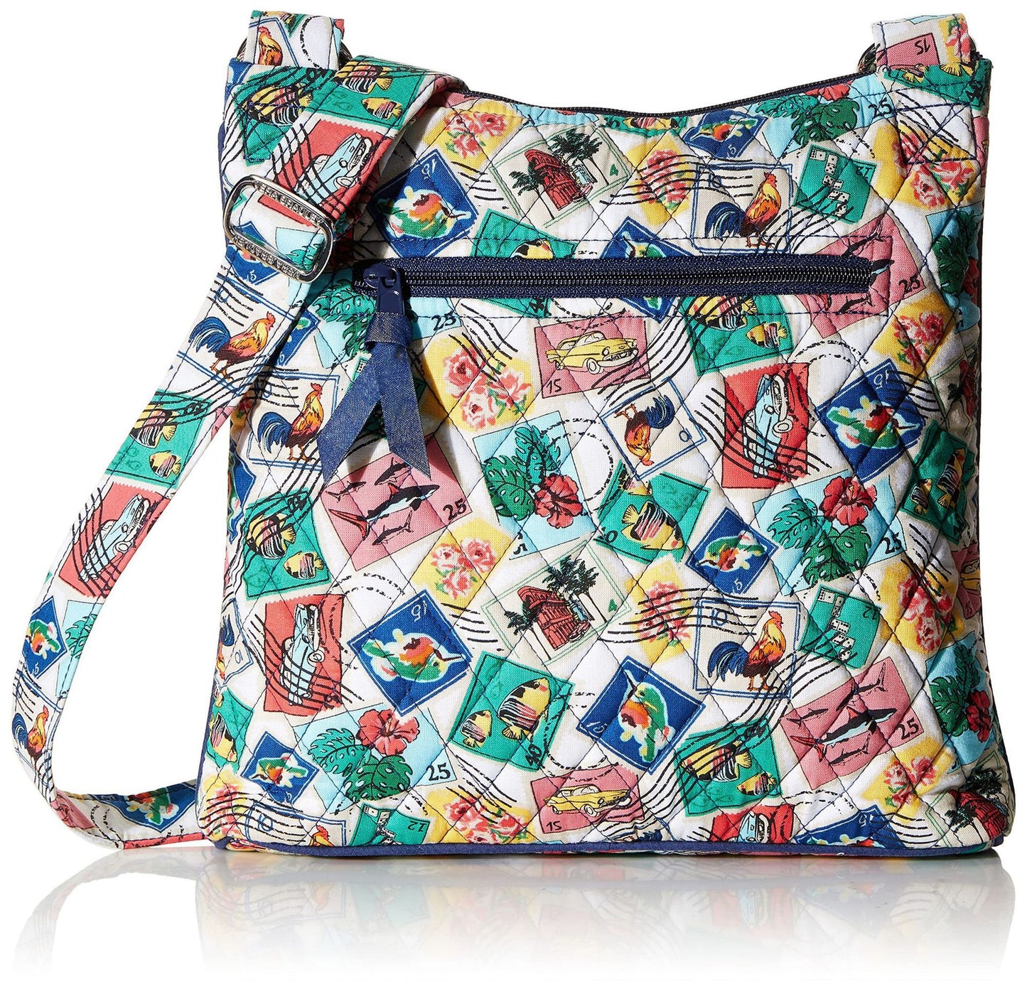 green cotton messenger bag,women,front