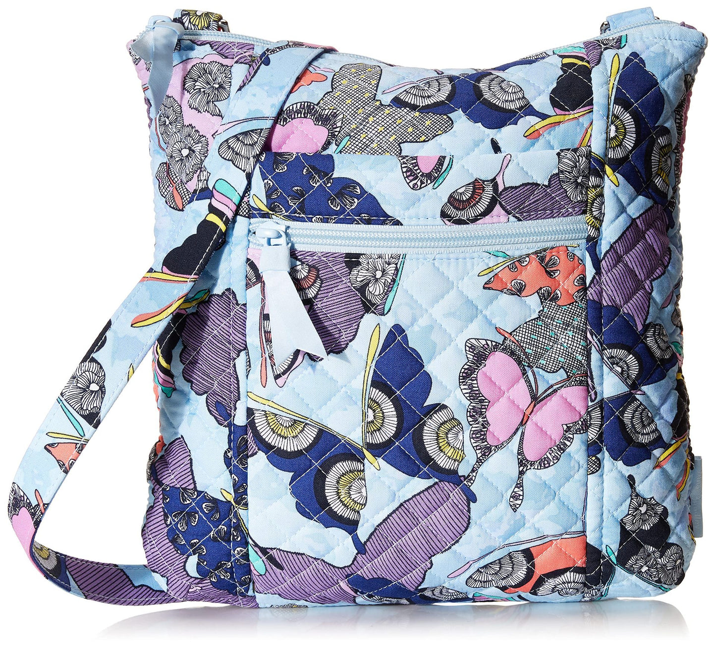purple cotton messenger bag,women,front