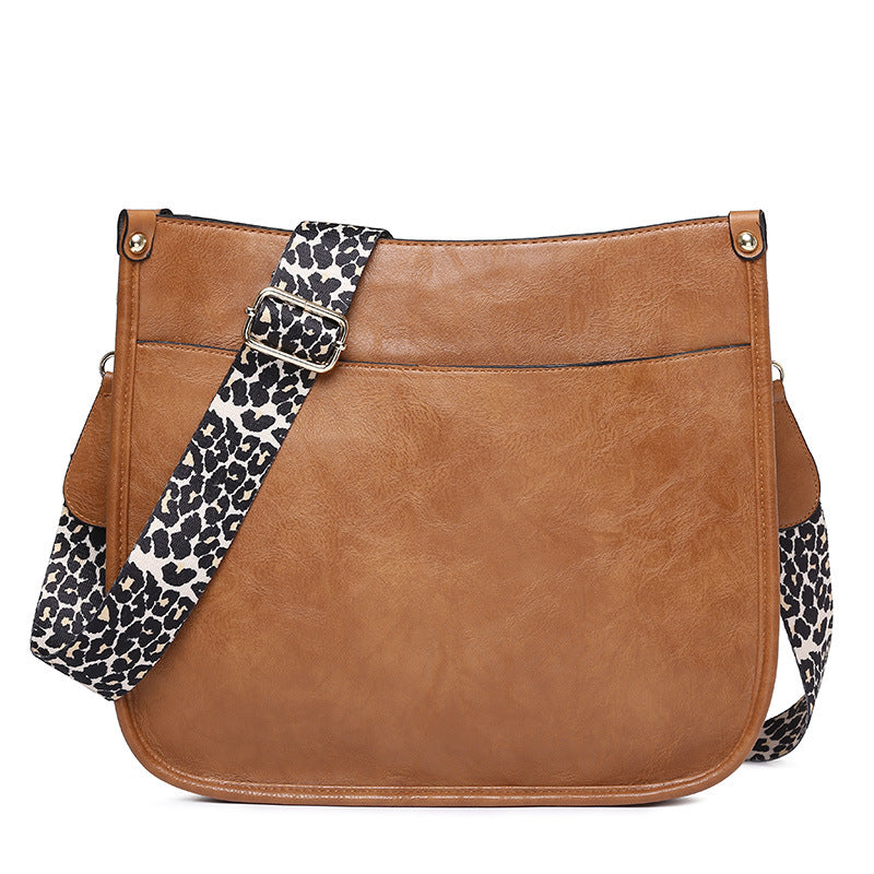 brown fanlosn pu leather messenger bag women,custom,front