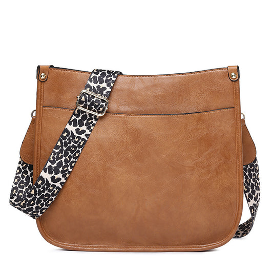 brown fanlosn pu leather messenger bag women,custom,front