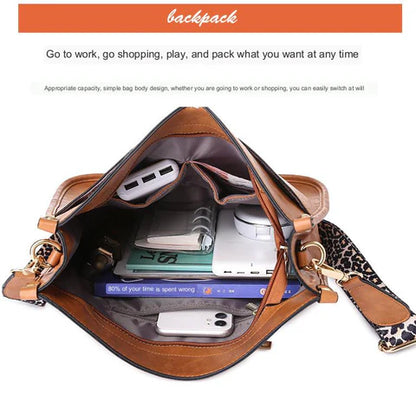 brown fanlosn pu leather messenger bag women,custom,inner