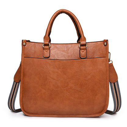 pu brown messenger handbag,women,front 02