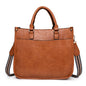 pu brown messenger handbag,women,front 02