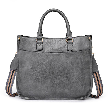 pu gray messenger handbag,women,front