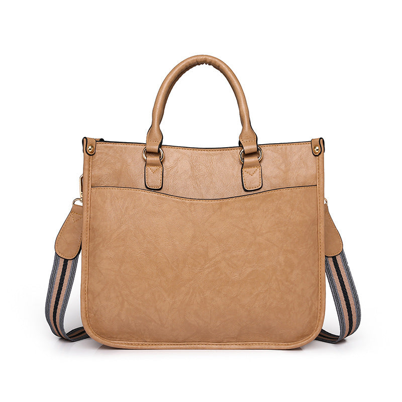 pu khaki messenger handbag,women,front