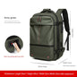 military green upgraded travel backpack with compression storage system