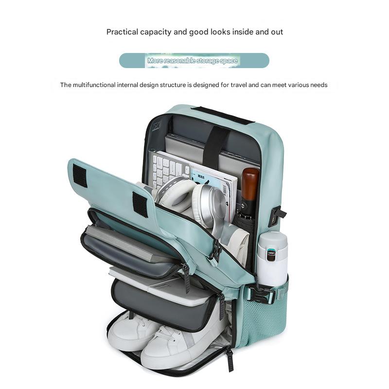 multi compartment laptop backpack with organized storage design
